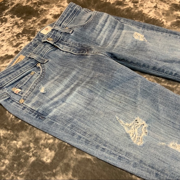 Ag Adriano Goldschmied Denim - DISTRESSED DENIM AG STEVIE ANKLE JEANS